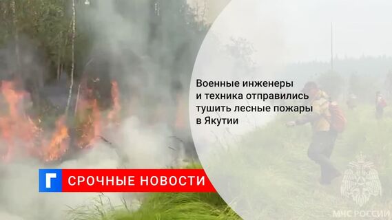 В Якутию прибыла инженерная рота Минобороны для тушения лесных пожаров