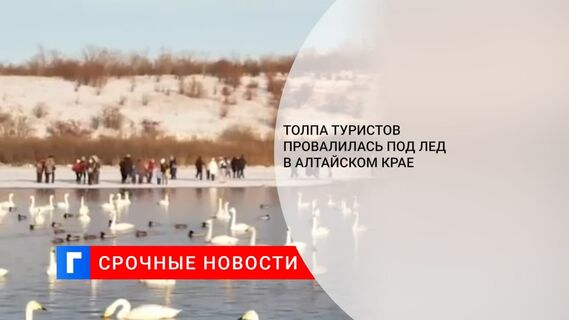 Толпа туристов провалилась под лед в Алтайском крае