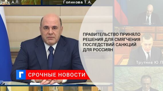 Правительство приняло решения для смягчения последствий санкций для россиян