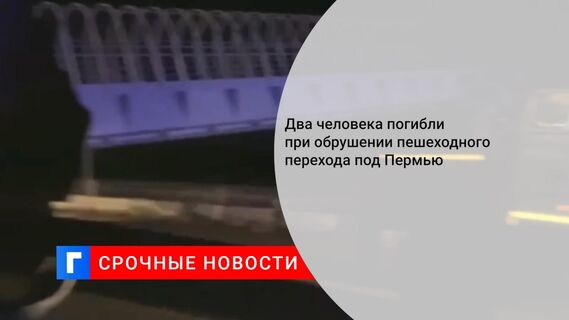 Два человека погибли при обрушении пешеходного перехода под Пермью