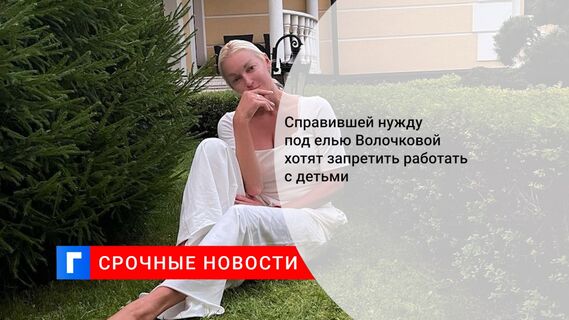Справившей нужду под елью Волочковой хотят запретить работать с детьми