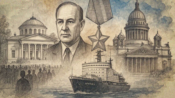 Атомный ледокол Арктика, музыкальный вокзал в Павловске, медаль за оборону