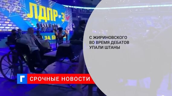 На теледебатах с Жириновского свалились брюки