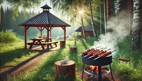шашлыки у беседки