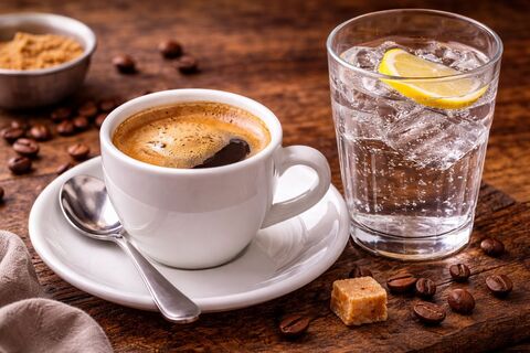 кофе и вода