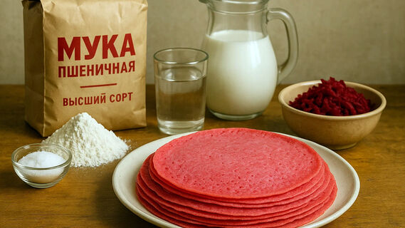 Розовые блины