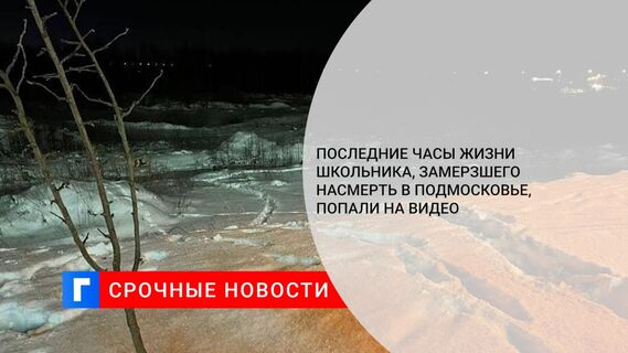Последние часы жизни школьника, замерзшего насмерть в Подмосковье, попали на видео