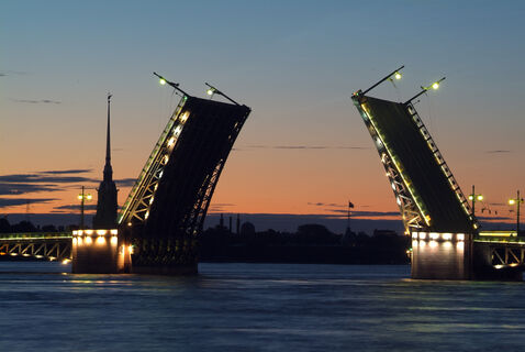 мост, нева, река