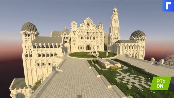 Nvidia представила в трейлере Minecraft RTX Минас Тирит 