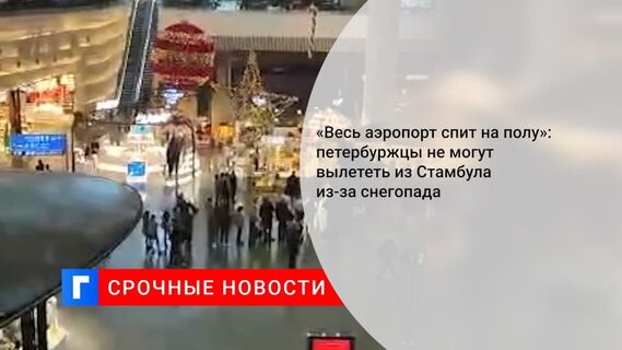 Самолет из Стамбула в Петербург из-за снега задержится минимум на восемь часов
