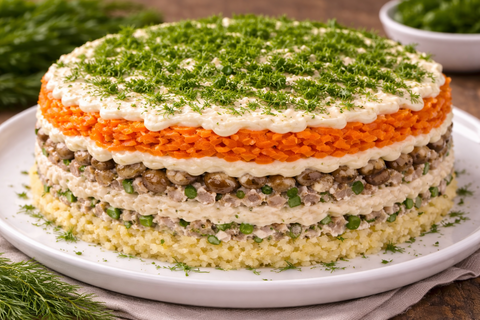 Этот салат из СССР снова в моде: "Лисья шубка" затмила селёдку под шубой