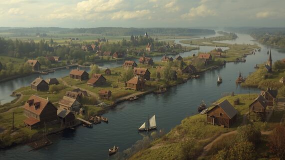 Нева до Петербурга: цепь поселений у Великого водного пути