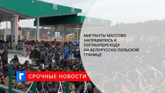 Мигранты массово направились к погранпереходу на белорусско-польской границе