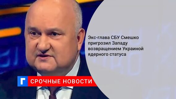 Экс-глава СБУ Смешко пригрозил Западу возвращением Украиной ядерного статуса