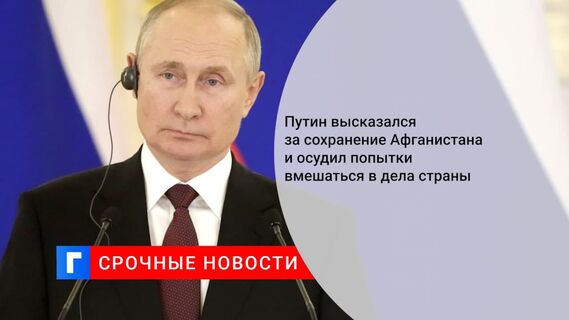 Путин назвал Афганистан приоритетной темой в ходе переговоров с Меркель