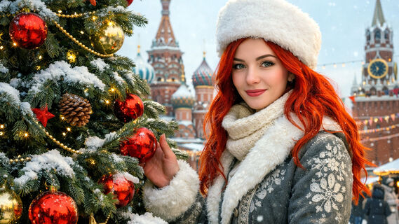 Елка, девушка