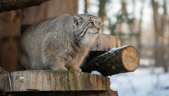 Секрет зимней шубы манула Шу: Ленинградский зоопарк показал подготовку к морозам