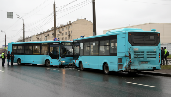 В среднем каждые шесть дней — авария: петербургские автобусы попали в 49 ДТП за девять месяцев 2025 года