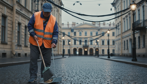 Петербургским дворникам назначили невидимого начальника: их работу теперь контролирует искусственный интеллект