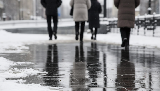 Не устояли на ногах: гололёд в Петербурге уложил в больницы шестерых