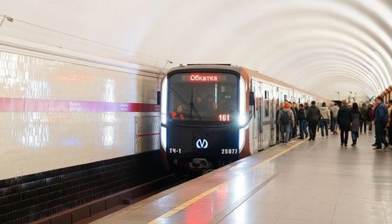 «Балтиец» в шоколадном наряде уже мчит по новой линии метро с первыми пассажирами