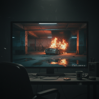 Роллс-Ройс вспыхнул в Петроградском районе — и первыми это «заметили» не люди, а камеры парковки