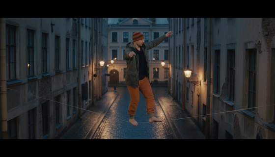 Эквилибрист устроил представление над студёной водой канала Грибоедова: один неверный шаг — и ледяная купель