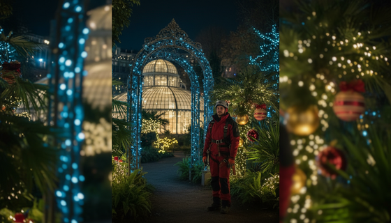 Питерская зима по‑тропически: в Ботаническом саду Петра Великого вместо ёлки нарядили пальму