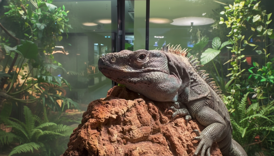 Лензоопарк показал редкую рептилию, которая завораживает