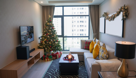 Дизайнер раскрыл, как устроить Новый год в маленькой квартире — и не пожертвовать ни сантиметром места