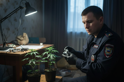 На улице Маршала Захарова — конопляная «засада»: петербуржец вырастил в квартире два куста