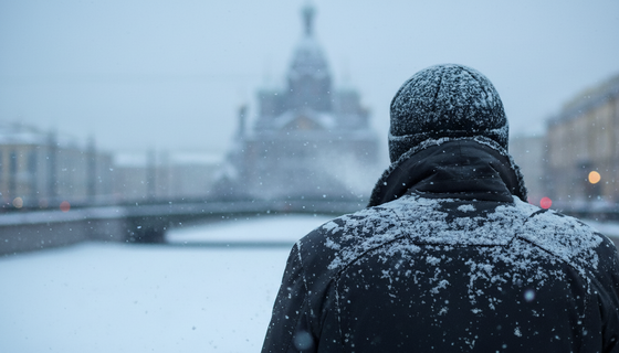 Петербург, снег