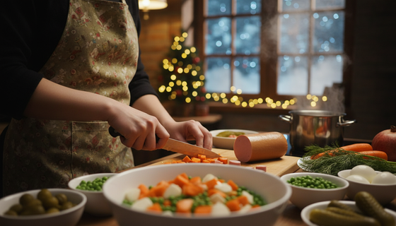 60 минут: почти половина россиян тратит на приготовление оливье к Новому году больше всего времени