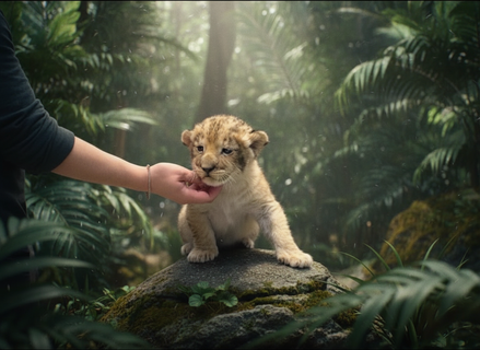 Львенок на маникюре: в Петербурге выясняют, кто привёл хищника в салон для животных