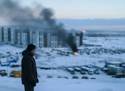 На стоянке в Янино-1 вспыхнула иномарка