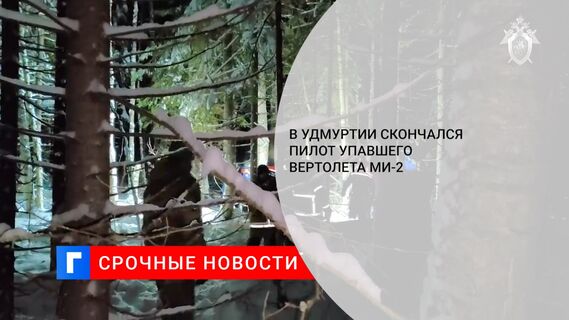 В Удмуртии скончался пилот упавшего вертолета Ми-2