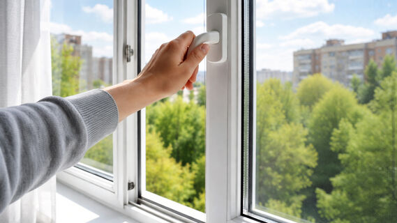 Окно, город