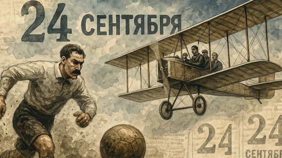 Первая игра в ножной мяч и рекорд полета