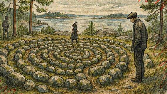 Камни, сложенные для пути