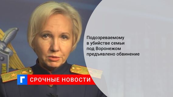 Подозреваемому в убийстве семьи под Воронежом предъявлено обвинение