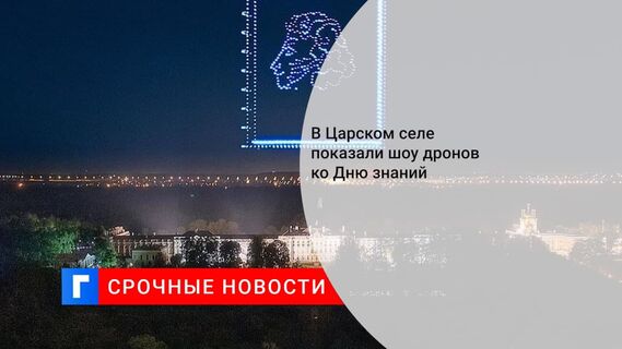 Более 1000 дронов подняли в небо над Царским Селом ко Дню знаний