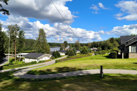 природа, дома, озеро