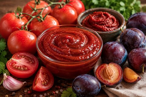 Из урожая слив и помидоров готовлю кетчуп - так вкусно, что банки улетают со скоростью света: простой рецепт