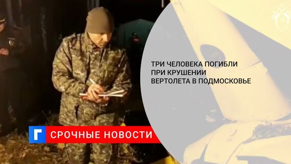 Три человека погибли при крушении вертолета в Подмосковье