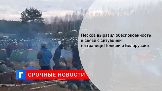 Песков выразил обеспокоенность в связи с ситуацией на границе Польши и Белоруссии