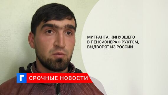 Мигранта, кинувшего в пенсионера фруктом, выдворят из России
