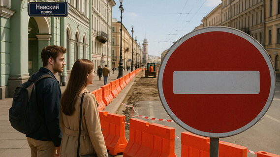 Петербург, ремонт дороги