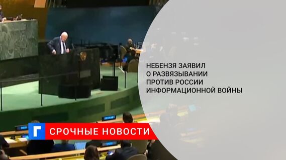 Небензя заявил о развязывании против РФ информационной войны