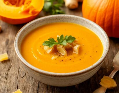 Пряная вкуснятина – готовлю шикарный тыквенный суп с имбирем: так вкусно, что можно ложку проглотить