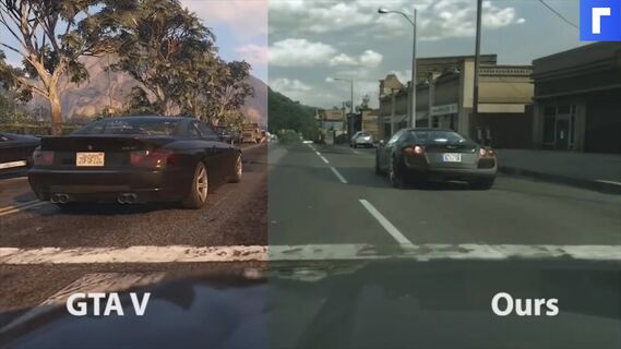 Кадры езды на машине в GTA V стали реалистичнее благодаря нейросети